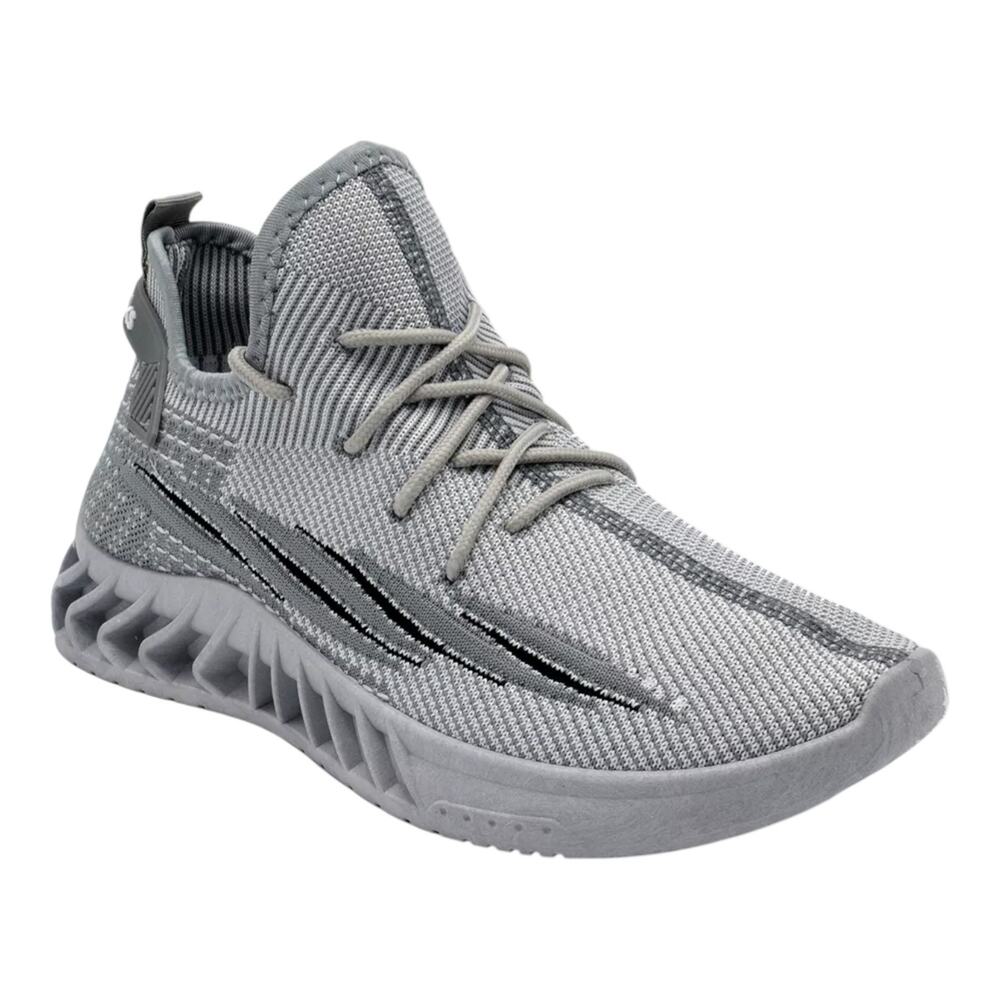 Akademiks Men's Fit 3.0 Knit Lace Up Jogger Sneakers Gray Size 10
